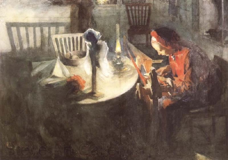 Carl Larsson The Ribbon Weaver Spain oil painting art